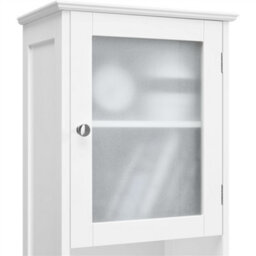 Yaheetech White Freestanding Bathroom Storage Cabinet With Door 1.7M Height - thumbnail 7