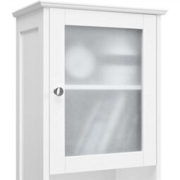 Yaheetech White Freestanding Bathroom Storage Cabinet With Door 1.7M Height - thumbnail 9