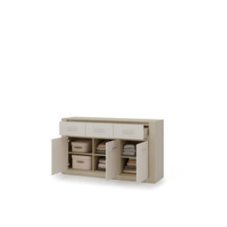 Arte Arti 09 Sideboard Cabinet 160Cm - Sand Beige  & Oak Barista, Modern Storage For Contemporary Living - thumbnail 3