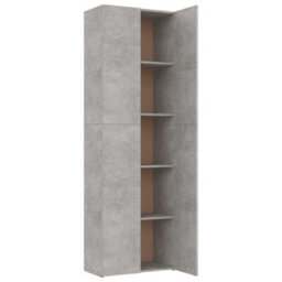 Berkfield Elegant Office Cabinet Concrete Grey 60X32X190 Cm Engineered Wood - thumbnail 5