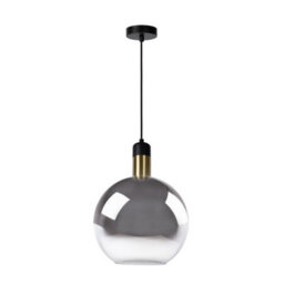 Lucide Julius Vintage Pendant Light 28Cm - 1Xe27 - Smoke Grey - thumbnail 3