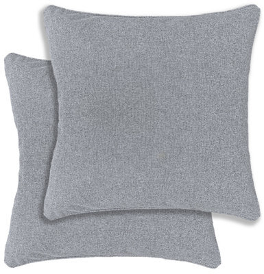 Enhanced Living Austin/dallas Textured Pair Of Grey Cushion Covers - 43X43Cm - Cases Only - image 1