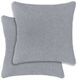 Enhanced Living Austin/dallas Textured Pair Of Grey Cushion Covers - 43X43Cm - Cases Only - thumbnail 1