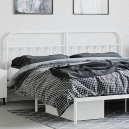 Berkfield Metal Headboard White 193 Cm - thumbnail 3