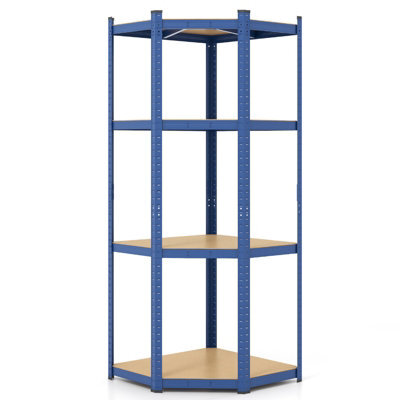 Costway 4-Tier Corner Metal Shelving Unit Adjustable Garage Storage Utility Rack 720Kg