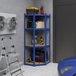 Costway 4-Tier Corner Metal Shelving Unit Adjustable Garage Storage Utility Rack 720Kg - thumbnail 7
