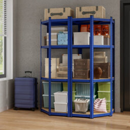 Costway 4-Tier Corner Metal Shelving Unit Adjustable Garage Storage Utility Rack 720Kg - thumbnail 9