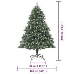 Berkfield Artificial Christmas Tree With Stand 240 Cm Pvc - thumbnail 8