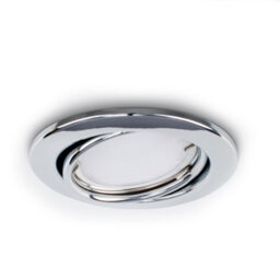 Valuelights Downlight Tiltable Fire Rated Brushed Chrome Ceiling Light Fitting 6 Pack - thumbnail 1