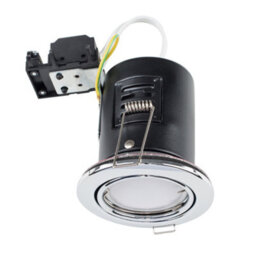 Valuelights Downlight Tiltable Fire Rated Brushed Chrome Ceiling Light Fitting 6 Pack - thumbnail 3