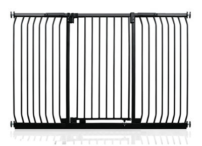 Safetots Extra Tall Elite Safety Gate, 179Cm - 188Cm, Matt Black, Extra Tall 96.8Cm In Height, Pressure Fit Stair Gate - image 1