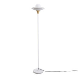 Living And Home 162Cm H G9 Blub White Metal Floor Lamp Floor Light With Foot Switch - thumbnail 2