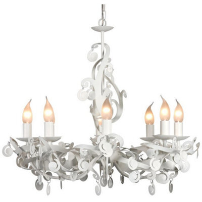 Luminosa Lighting Luminosa Mila Multi Arm Chandeliers White Metal