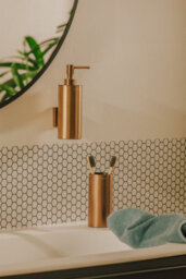 Cosmic Wall Mounted Soap Dispenser, 240 Ml Capacity,  Copper, Anti-Corrosion, Architect S+ Collection - thumbnail 3