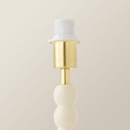 Valuelights Bobbin Cream Wooden Bobble Table Lamp Base - thumbnail 3