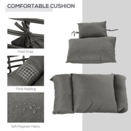 Outsunny Outdoor Indoor Wicker Teardrop Chair With Cushion Rattan Lounger - thumbnail 5