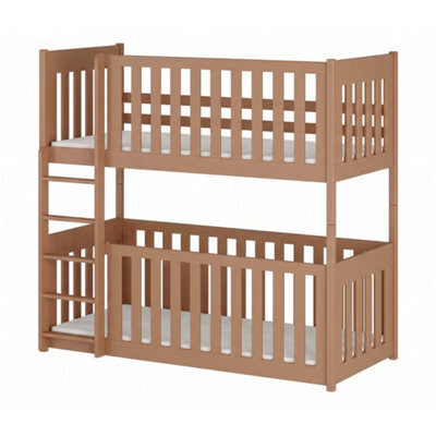 Arte Konrad Solid Pine Bunk Bed With Cot Bed - Cinnamon - With 2 Foam/bonnell Mattresses - image 1
