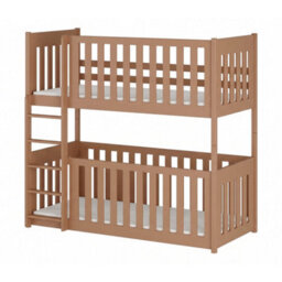 Arte Konrad Solid Pine Bunk Bed With Cot Bed - Cinnamon - With 2 Foam/bonnell Mattresses - thumbnail 1