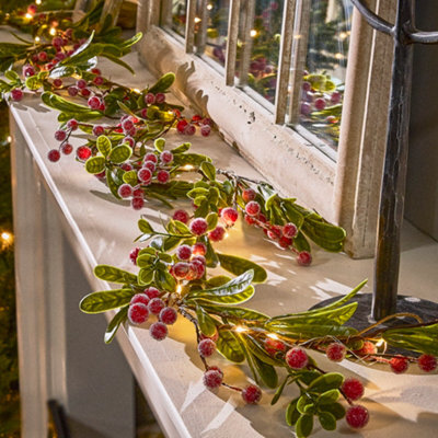 Dibor Luxury Hambledon Berry Table Decoration Christmas Garland 160Cm - image 1