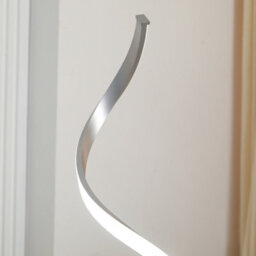 Homcom Spiral Floor Lamp For Living Room With 3 Adjustable Brightness, Silver - thumbnail 8