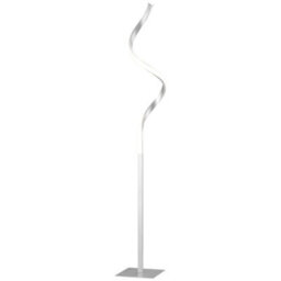 Homcom Spiral Floor Lamp For Living Room With 3 Adjustable Brightness, Silver - thumbnail 2