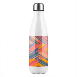 Benjamin Tate Design Striped Bright Geometric Pattern Stainless Steel Bottle Designer Style - thumbnail 1