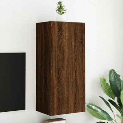 Walplus Tv Wall Cabinet Brown Oak 40.5X30X90 Cm Engineered Wood - image 1