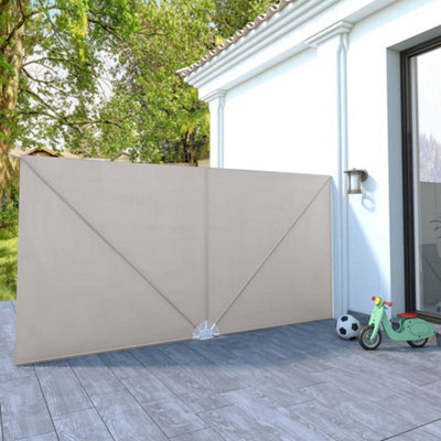 Berkfield Collapsible Terrace Side Awning Cream 400X200 Cm - image 1