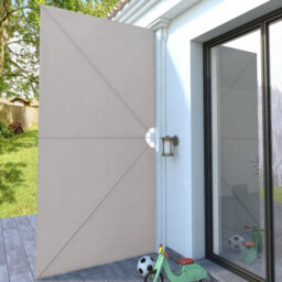 Berkfield Collapsible Terrace Side Awning Cream 400X200 Cm - thumbnail 3