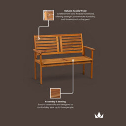 Royalcraft Napoli 2 Seater Garden Furniture Bench - thumbnail 7