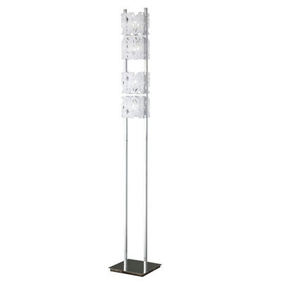 Luminosa Lighting Luminosa Tokio Floor Lamp 4 Light G9, Gloss White/polished Chrome - image 1