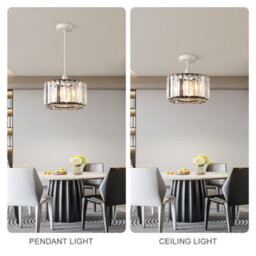 Harper Living Easy Fit Pendant Shade, Matt Black Ceiling Light Shade With Diameter 23Cm - Modern Lampshade - thumbnail 3