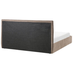 Beliani Ottoman Bed Fabric Tarascon 180 X 200 Cm (Eu Super King) Taupe - thumbnail 7