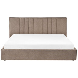 Beliani Ottoman Bed Fabric Tarascon 180 X 200 Cm (Eu Super King) Taupe - thumbnail 6