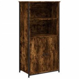 Berkfield Highboard Smoked Oak 62X36X121.5 Cm Engineered Wood - thumbnail 2