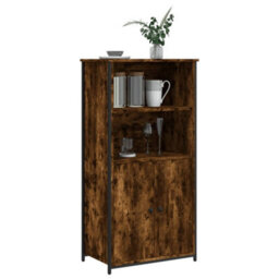 Berkfield Highboard Smoked Oak 62X36X121.5 Cm Engineered Wood - thumbnail 3
