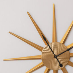Melody Maison Gold Metal Starburst Detail Wall Clock - 60Cm X 60Cm - thumbnail 3