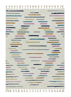Striped Kilim Modern Moroccan Easy To Clean Rug For Dining Room-200Cm X 290Cm - image 1