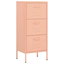 Vidaxl Storage Cabinet Pink 42.5X35X101.5 Cm Steel - thumbnail 2