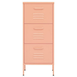 Vidaxl Storage Cabinet Pink 42.5X35X101.5 Cm Steel - thumbnail 3
