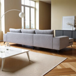 Abakus Direct Venice Corner Sofa In Light Grey Right Facing With Deep Seats And Extra-Wide Padded Arms - thumbnail 8