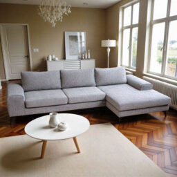 Abakus Direct Venice Corner Sofa In Light Grey Right Facing With Deep Seats And Extra-Wide Padded Arms - thumbnail 3