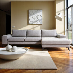 Abakus Direct Venice Corner Sofa In Light Grey Right Facing With Deep Seats And Extra-Wide Padded Arms - thumbnail 1