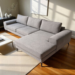 Abakus Direct Venice Corner Sofa In Light Grey Right Facing With Deep Seats And Extra-Wide Padded Arms - thumbnail 7