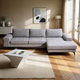 Abakus Direct Venice Corner Sofa In Light Grey Right Facing With Deep Seats And Extra-Wide Padded Arms - thumbnail 5