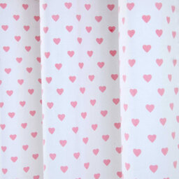 Homescapes Pink Love Hearts Ready Made Eyelet Curtain Pair, 117 X 137 Cm Drop - thumbnail 4