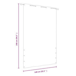Berkfield Balcony Screen Red 140X240 Cm Oxford Fabric - thumbnail 5