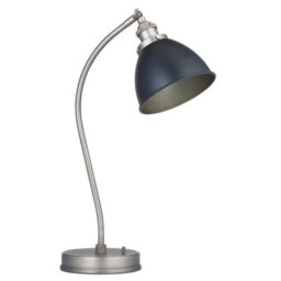 Luminosa Lighting Luminosa Franklin Task Table Lamp, Aged Pewter Plate, Matt Black Paint - thumbnail 6