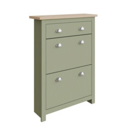 Gfw Lancaster 2 Door 1 Drawer Shoe Cabinet Sage Green - thumbnail 3