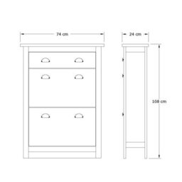 Gfw Lancaster 2 Door 1 Drawer Shoe Cabinet Sage Green - thumbnail 7